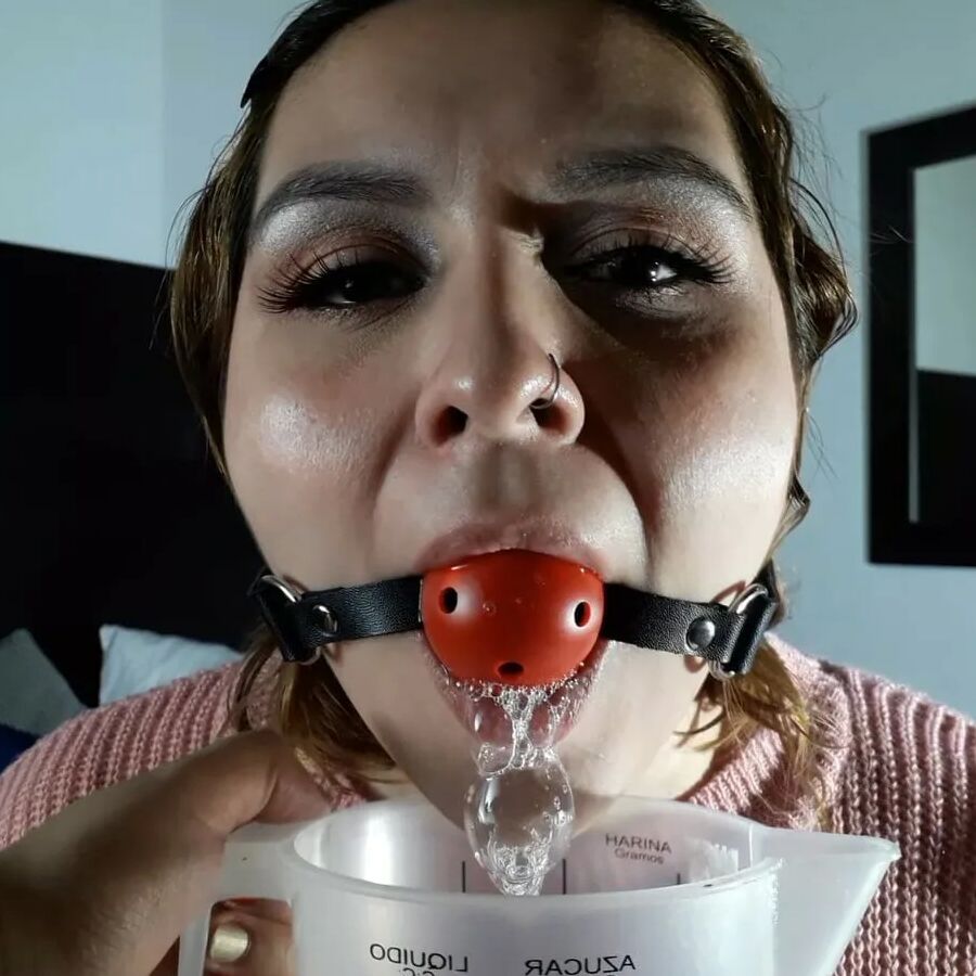 Beautiful Bitch Ball Gagged And Drooling