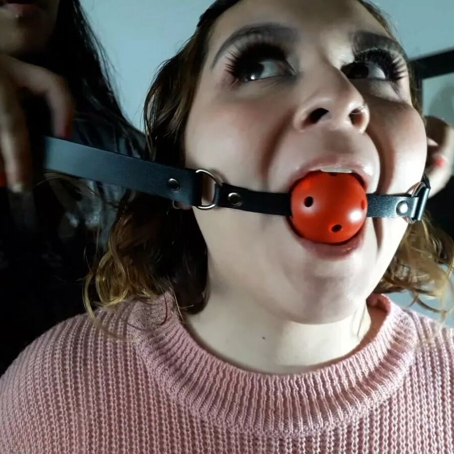 Beautiful Bitch Ball Gagged And Drooling