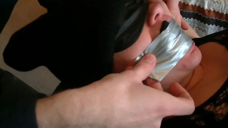 Skanky Catburglar Turned Into A Mouth Stuffed Bondage Slave
