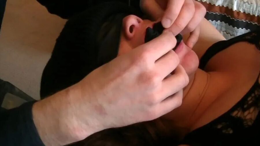 Skanky Catburglar Turned Into A Mouth Stuffed Bondage Slave