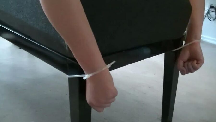 Skanky Catburglar Turned Into A Mouth Stuffed Bondage Slave