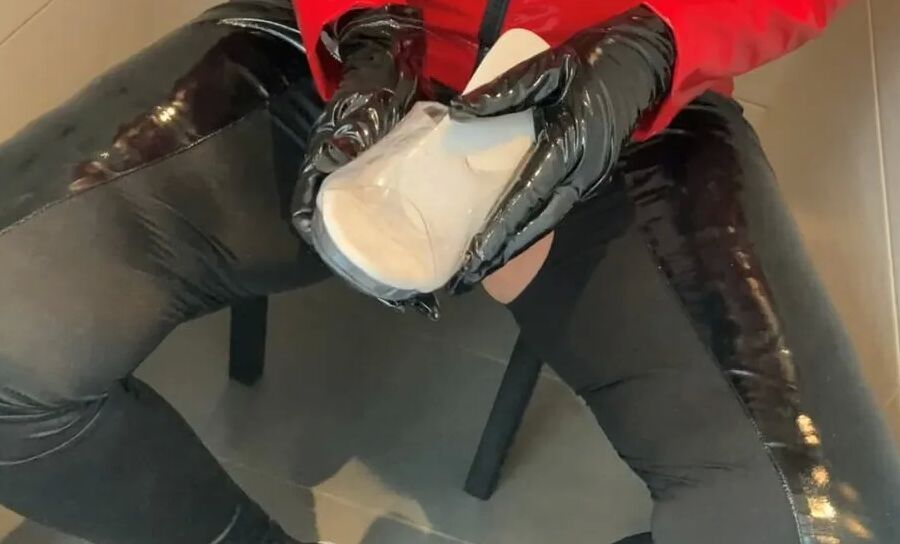 Clear High Heel Mules Pissing