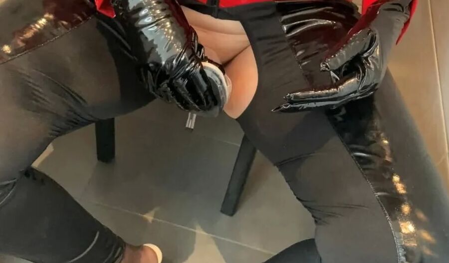 Clear High Heel Mules Pissing