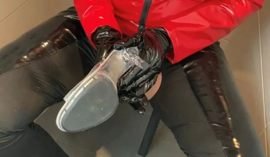 Clear High Heel Mules Pissing