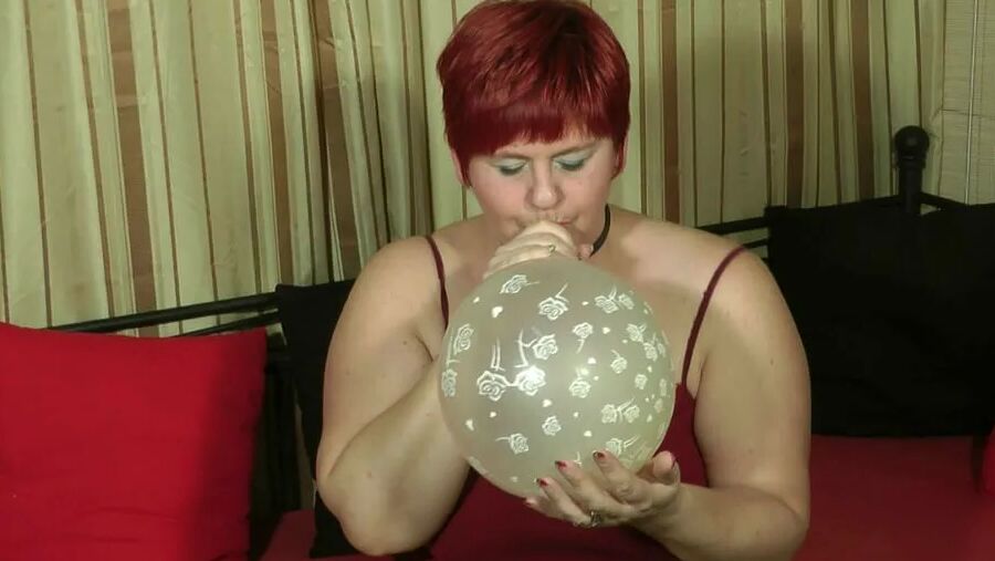 Large transparent balloon blown up ...