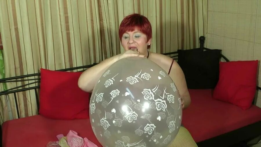 Large transparent balloon blown up ...