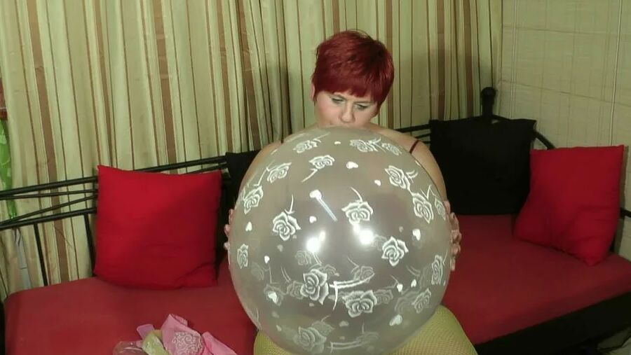 Large transparent balloon blown up ...