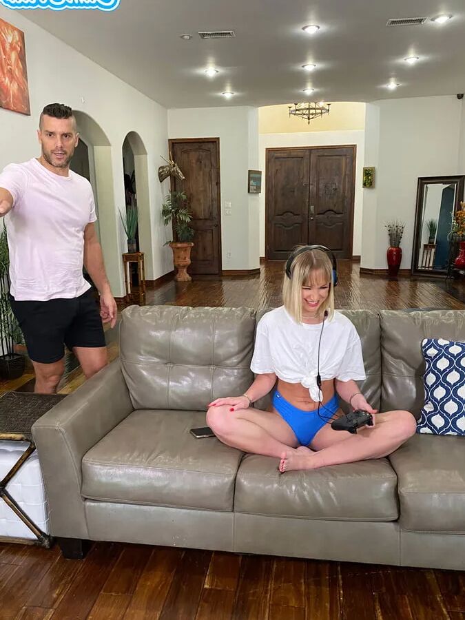 Taboo Gamer Girl lets her Step-dad fuck her