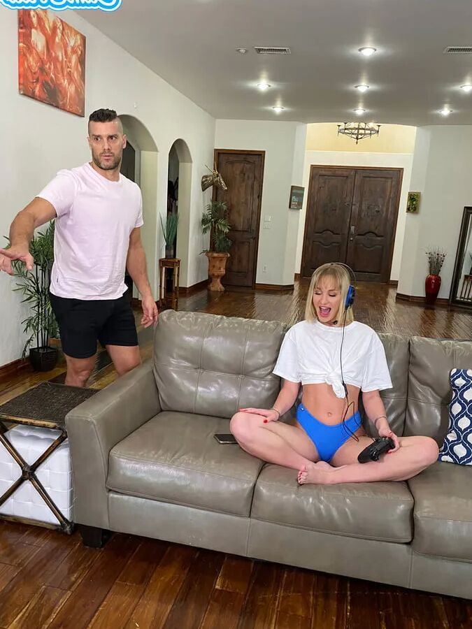 Taboo Gamer Girl lets her Step-dad fuck her
