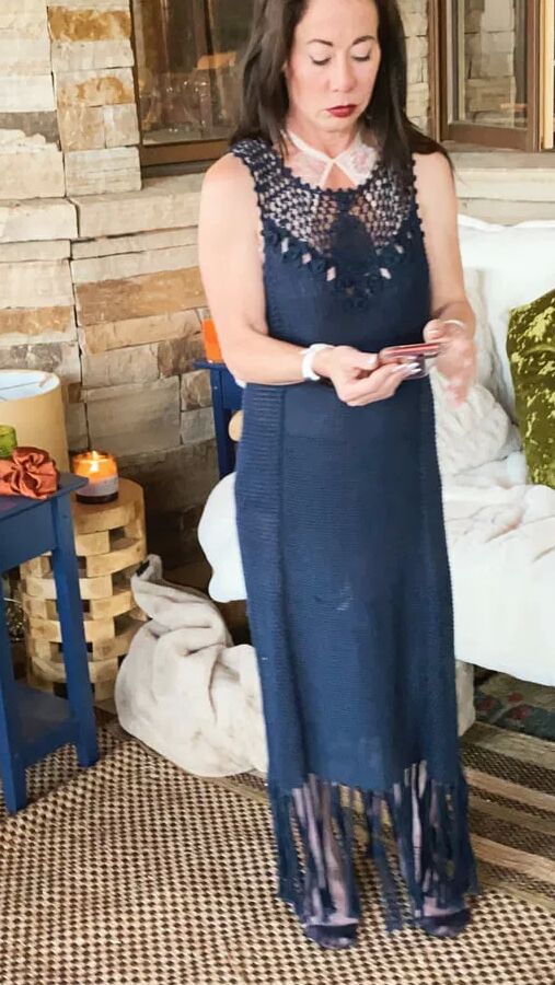 Asian MILF Loves Her Blue Dress and Blue Lingerie