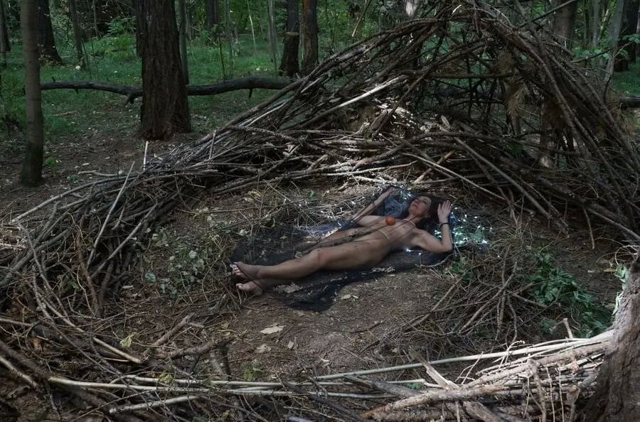 In Forest Cradle with Apple
