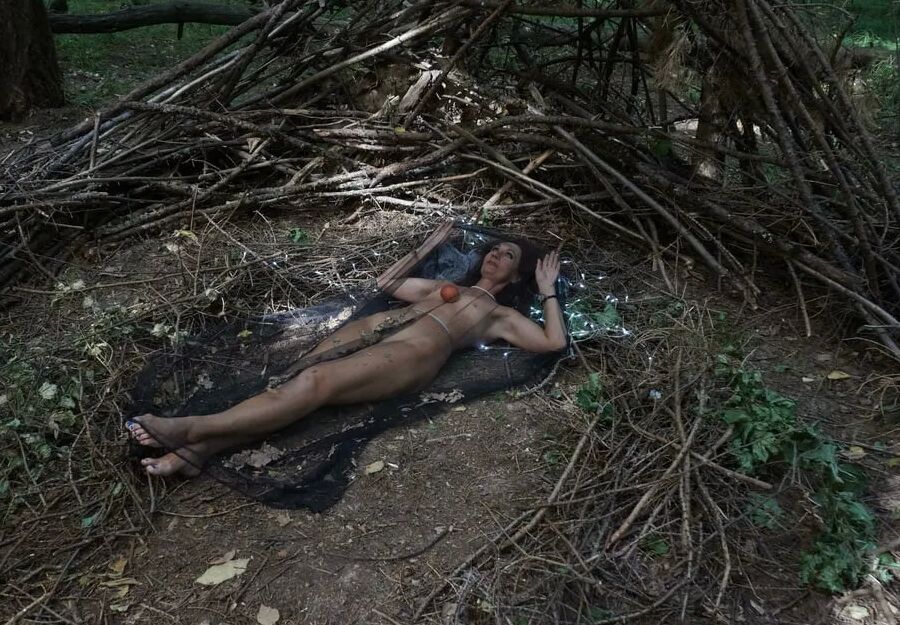 In Forest Cradle with Apple