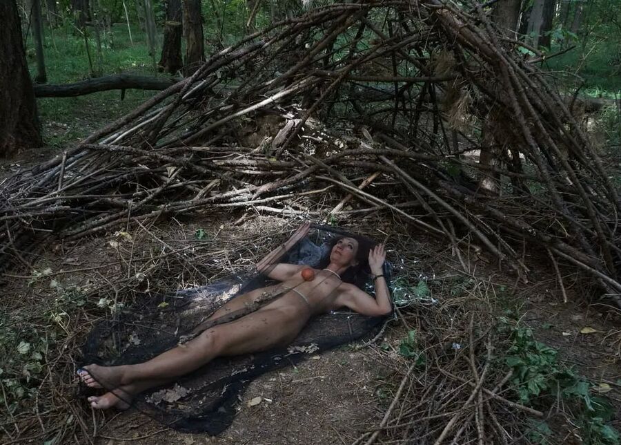 In Forest Cradle with Apple