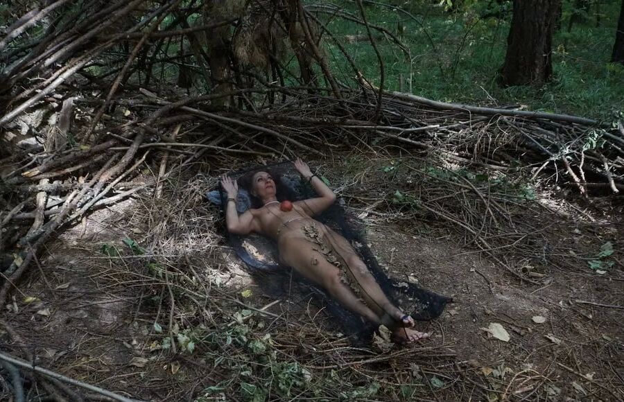 In Forest Cradle with Apple