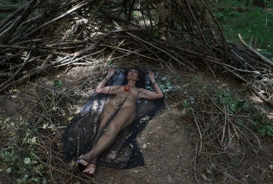 In Forest Cradle with Apple