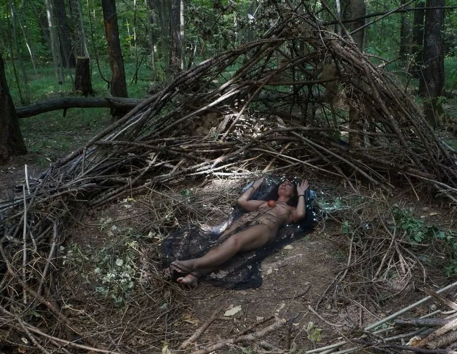 In Forest Cradle with Apple