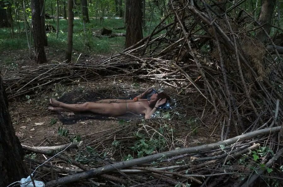In Forest Cradle with Apple