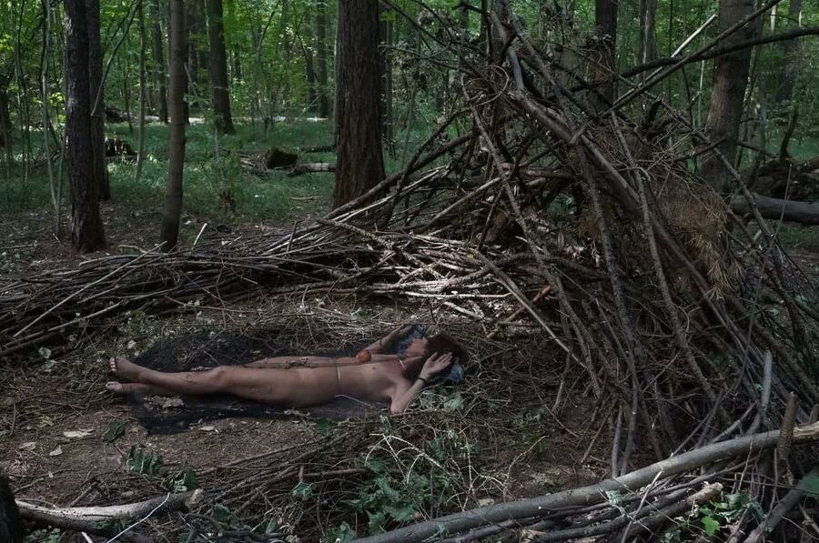 In Forest Cradle with Apple