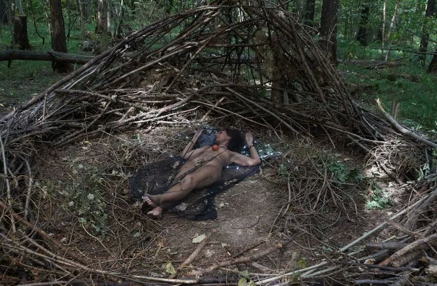 In Forest Cradle with Apple