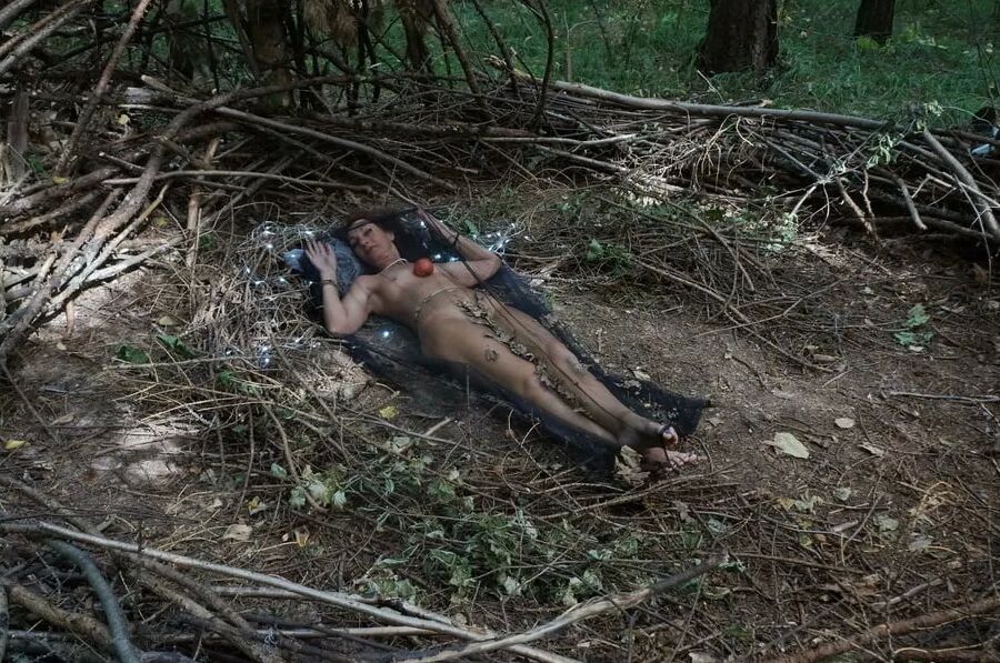 In Forest Cradle with Apple