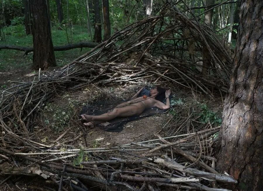 In Forest Cradle with Apple