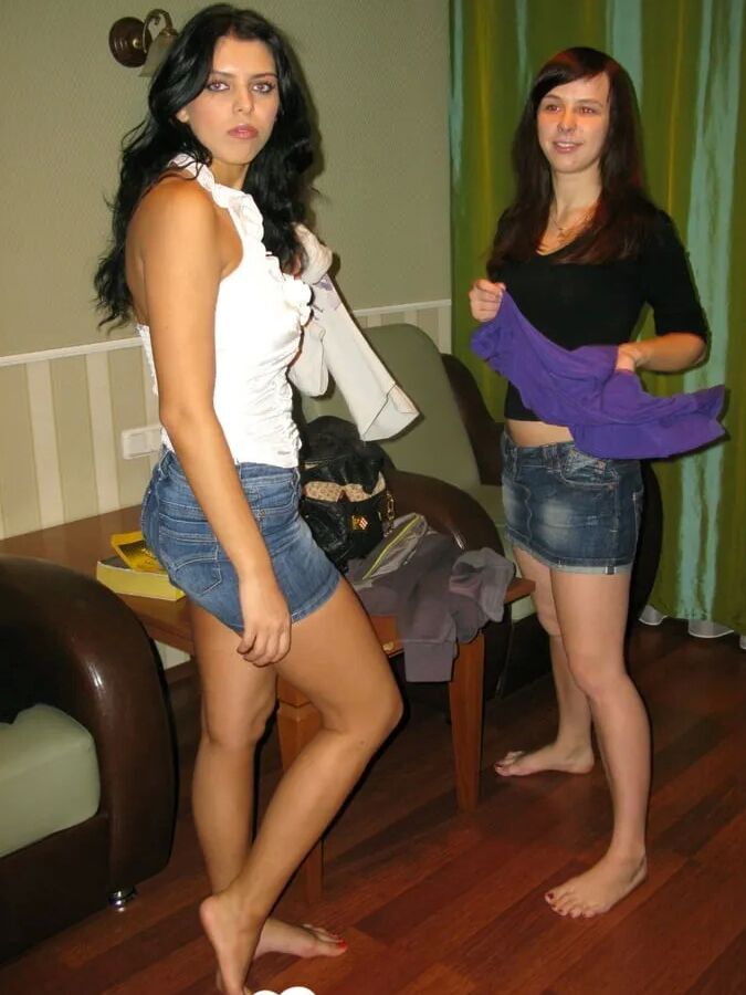 Gorgeous lesbian strip and pleasure one another's slit
