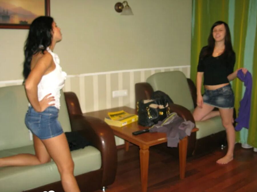 Gorgeous lesbian strip and pleasure one another's slit