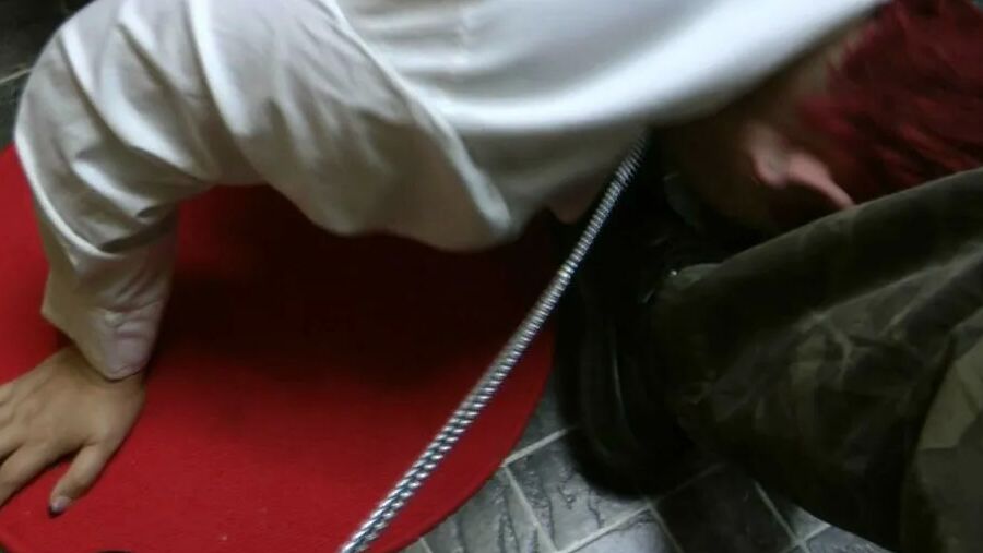 Shoe cleaning with tongue