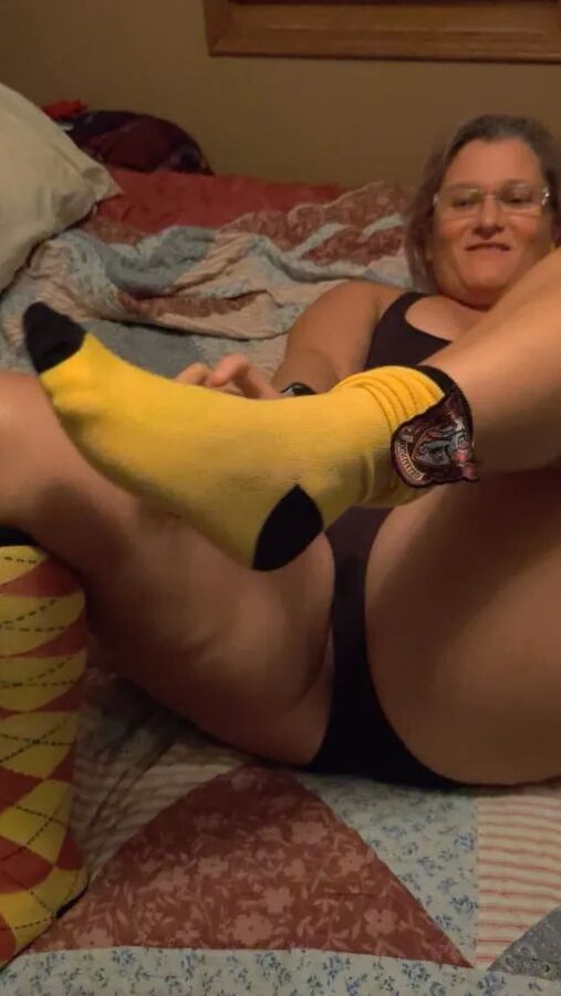 Black CK underwear with red n gold socks