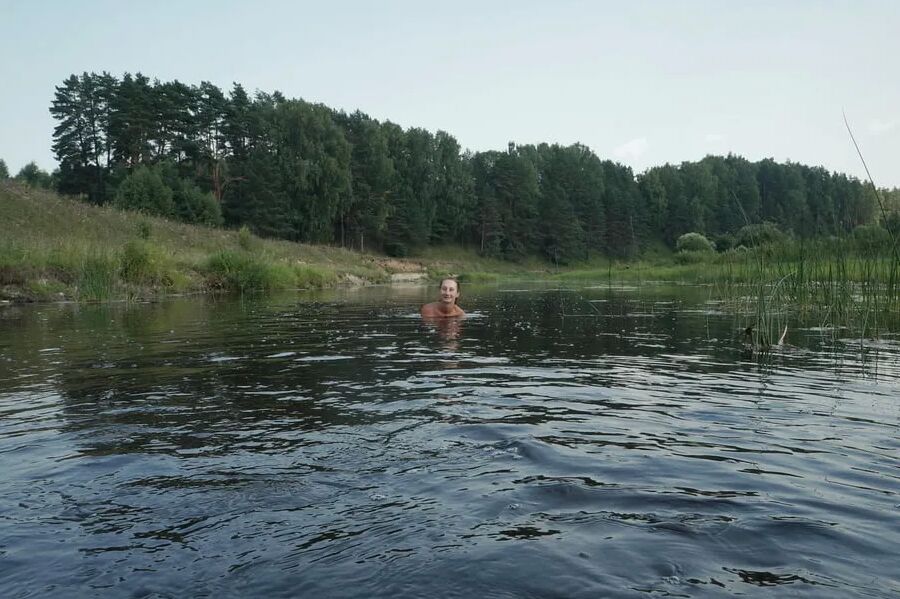 Swimming in the river