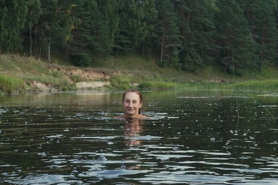 Swimming in the river