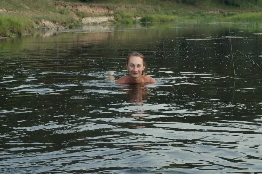 Swimming in the river