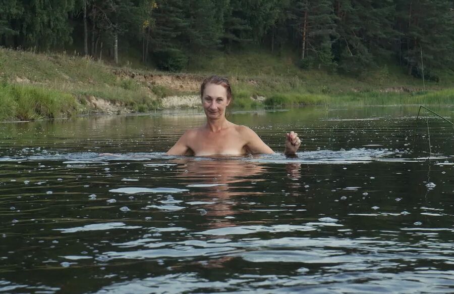 Swimming in the river