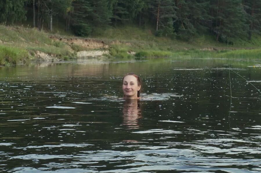 Swimming in the river