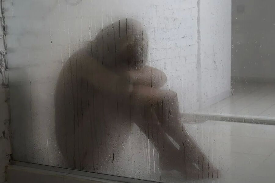 Nude hot shower shoot