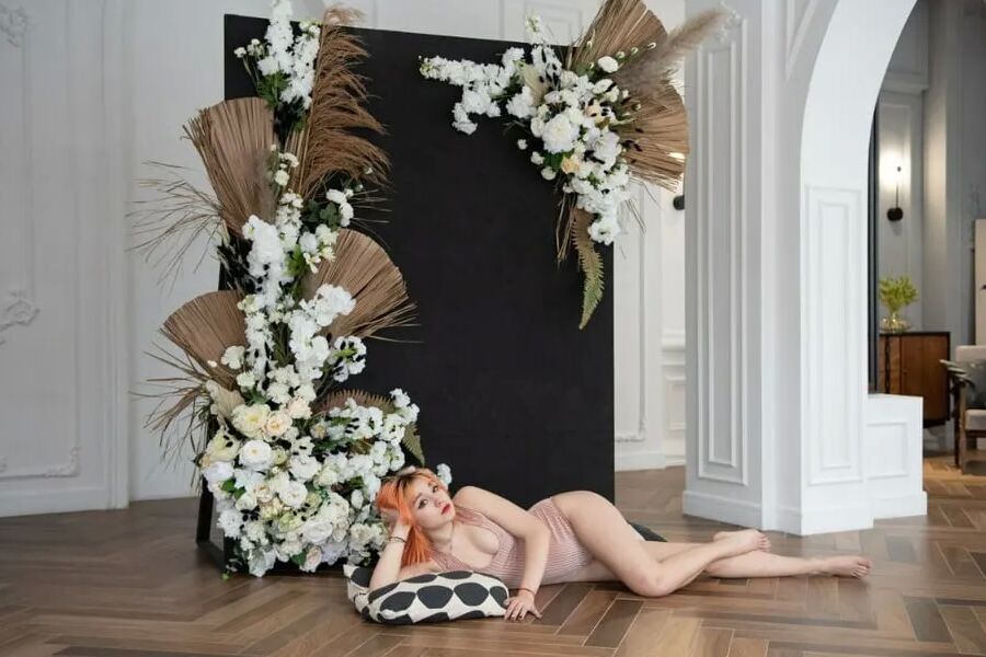 Erotic photography in a photo studio