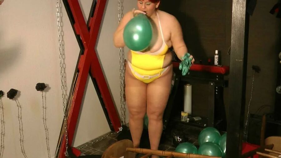 Balloons in a swimsuit
