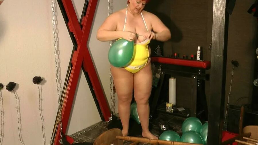 Balloons in a swimsuit