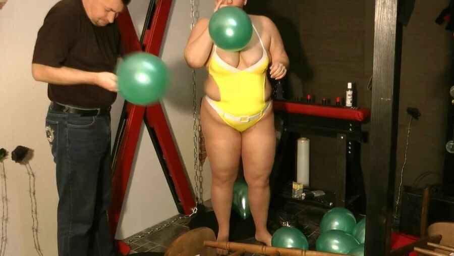 Balloons in a swimsuit