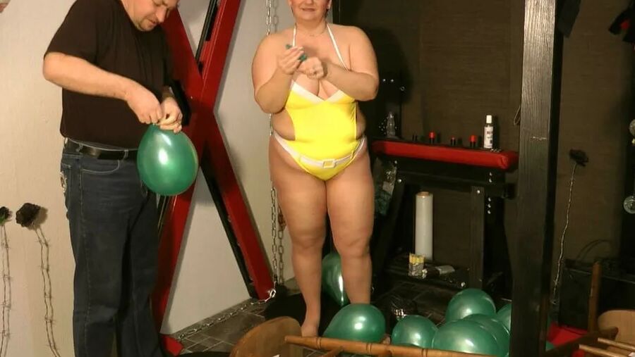 Balloons in a swimsuit