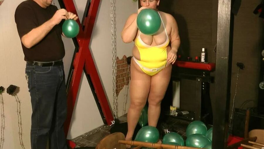 Balloons in a swimsuit