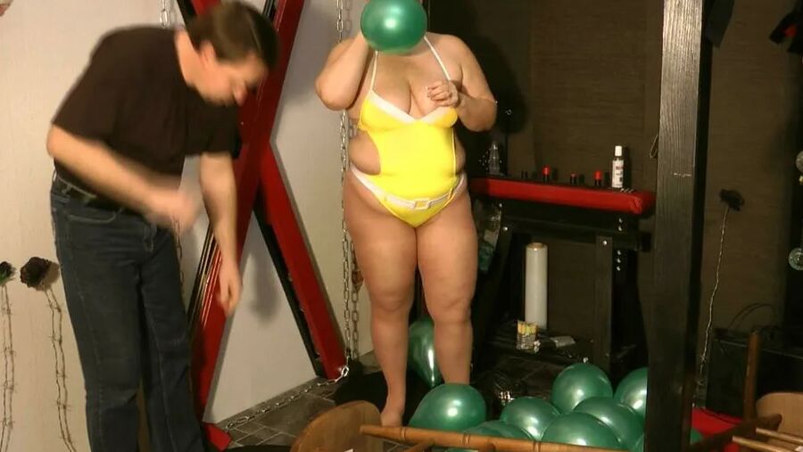 Balloons in a swimsuit