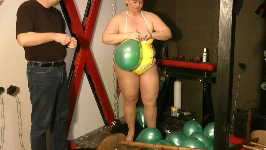 Balloons in a swimsuit