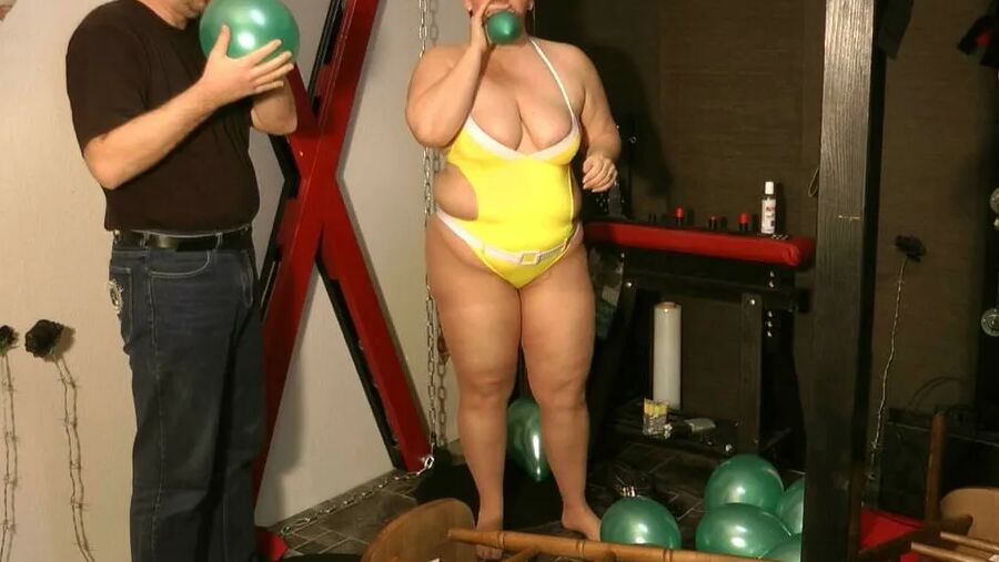 Balloons in a swimsuit