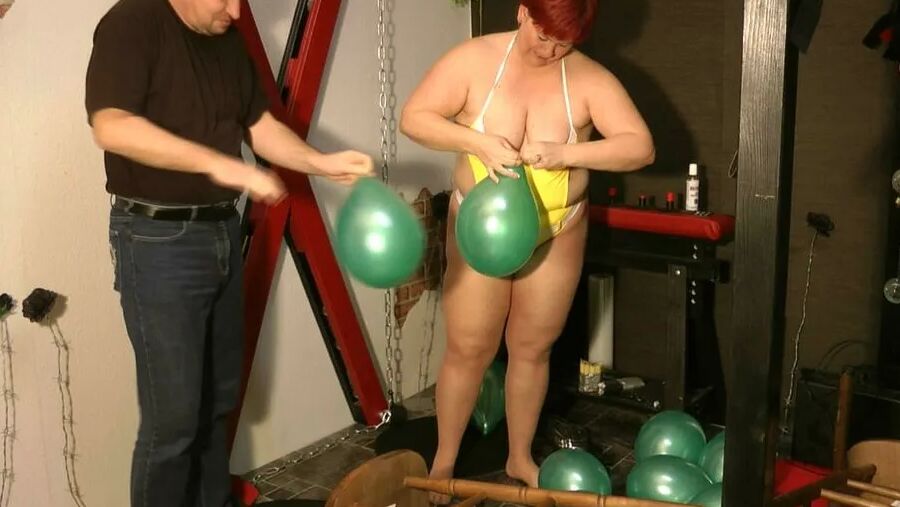 Balloons in a swimsuit