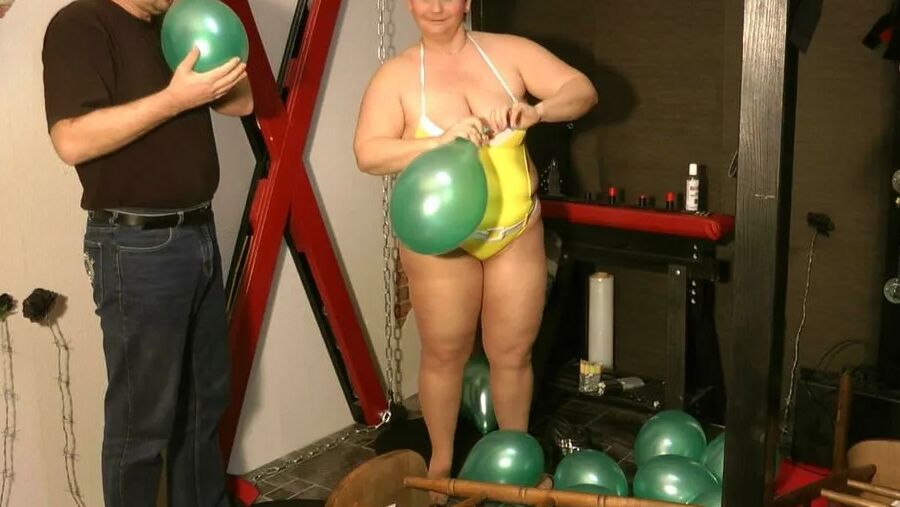 Balloons in a swimsuit