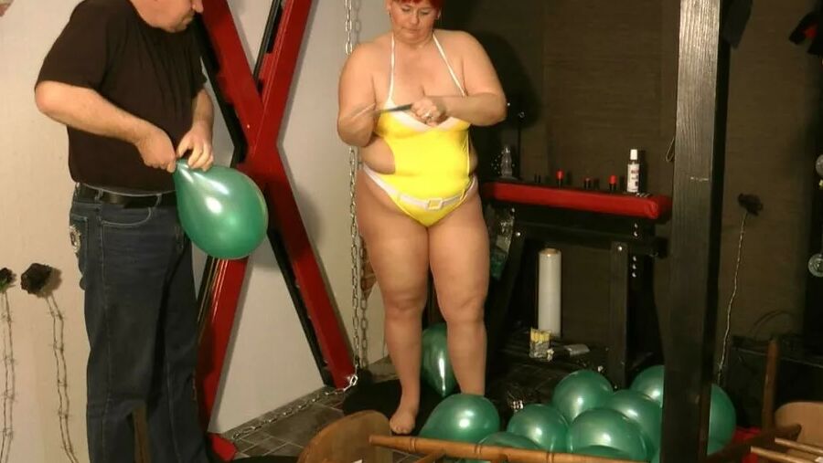 Balloons in a swimsuit