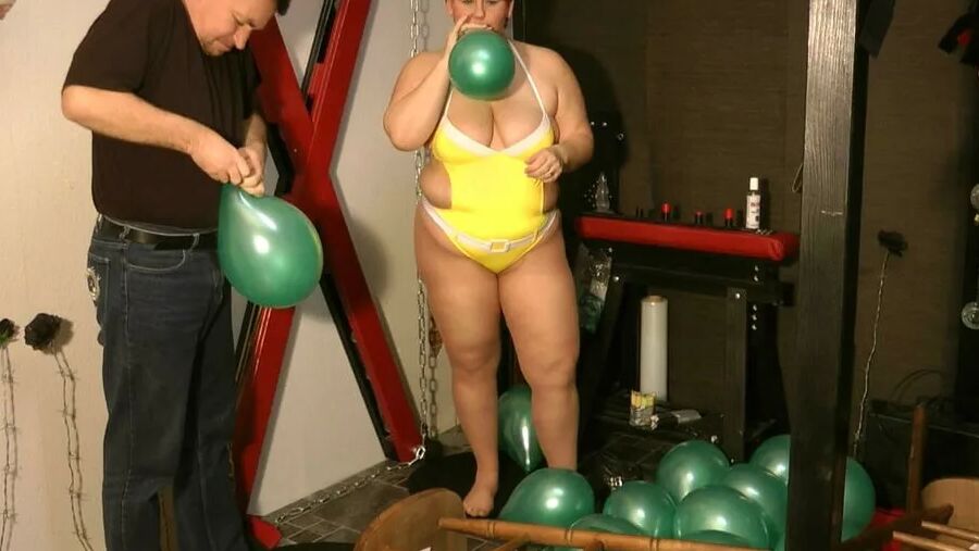 Balloons in a swimsuit