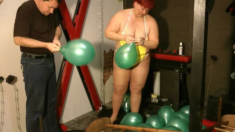 Balloons in a swimsuit
