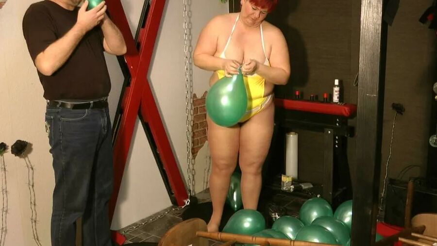 Balloons in a swimsuit